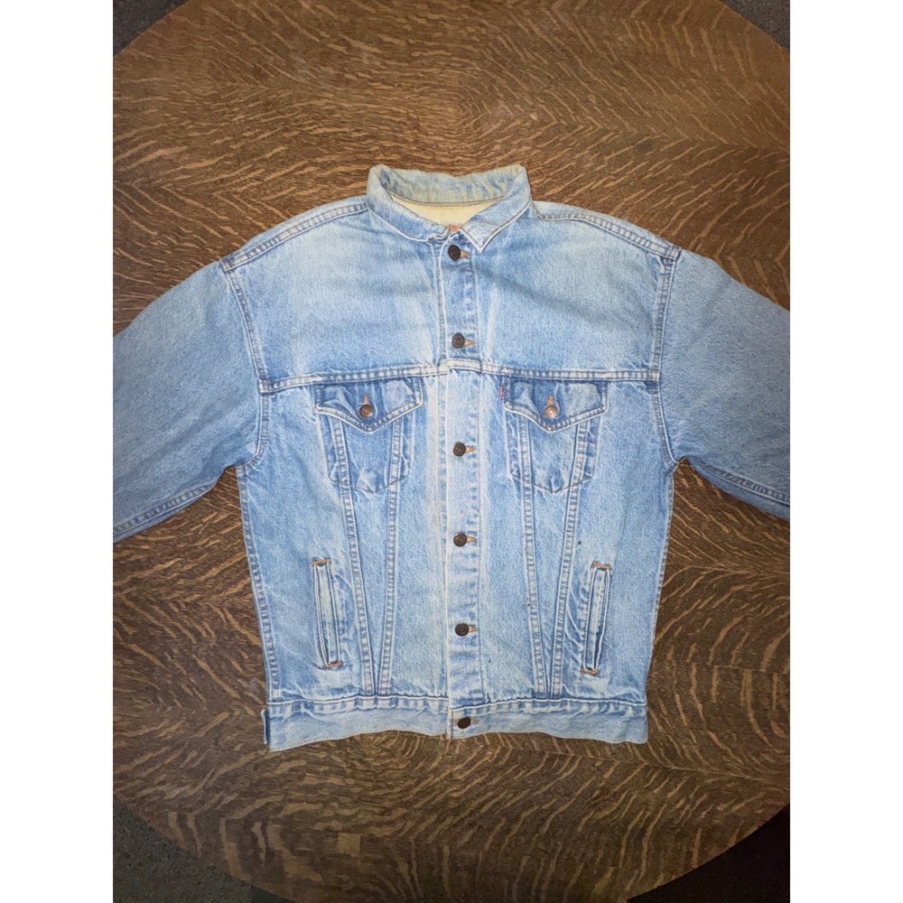 Vintage 1987 Levi's Trucker Jacket Mens XL Light Wash Made in El Paso, TX Faded